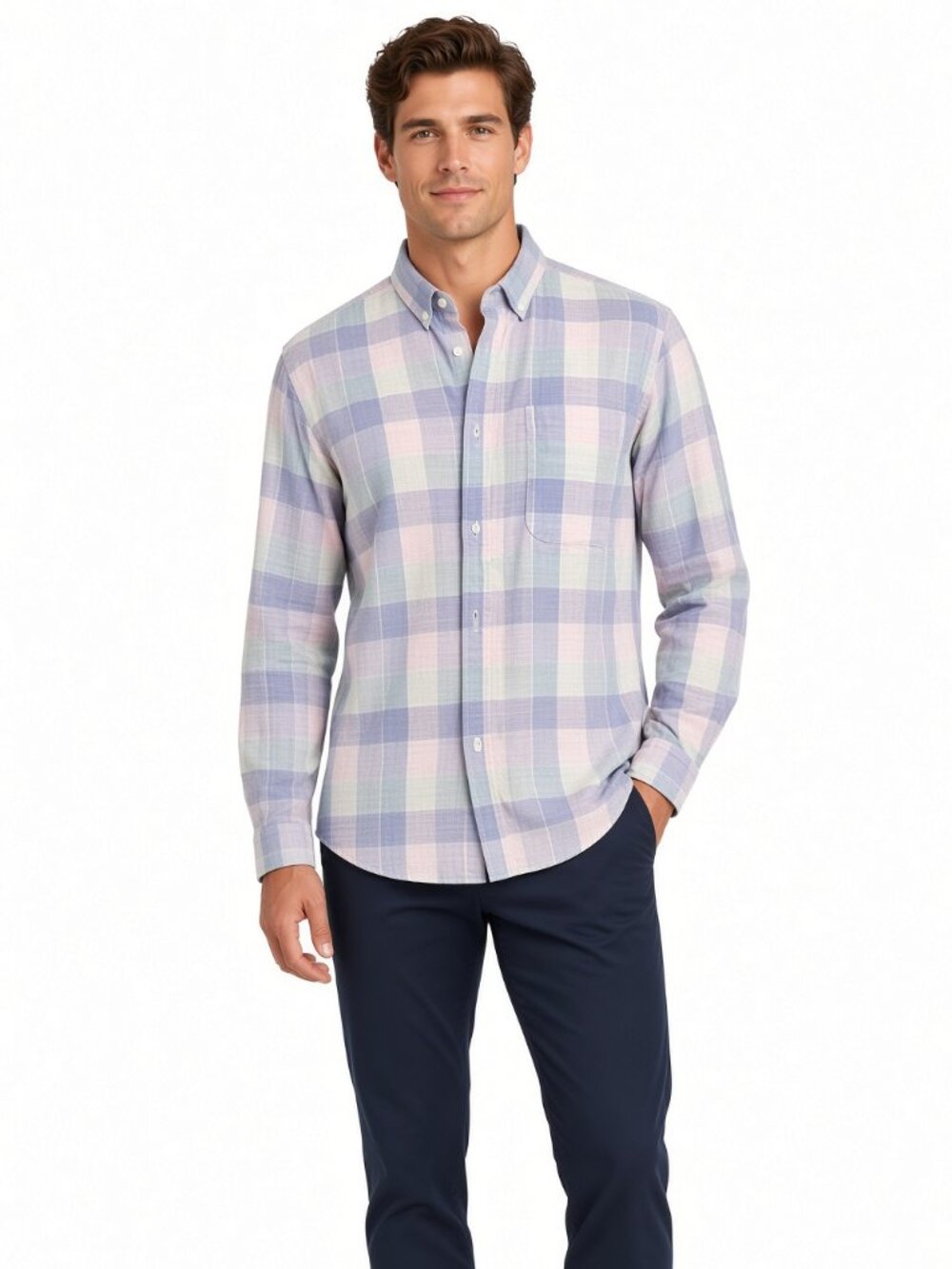 Falls Creek Pastel Plaid Button Down